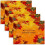 Sets de table en lin à motif feuilles d'automne (lot de 4) 1