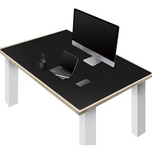 Podložka pod stôl z PU kože, čierna (55,12" x 31,50") - Veľká podložka pod stôl so semišovým podkladom - Vodotesná herná podložka pod