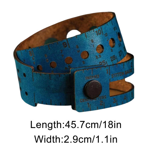 Riglă de mână din piele 7 în 1, 45 cm 2