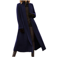Cappotto invernale lungo e spesso da donna in lana, modello Trench, stile Walker.