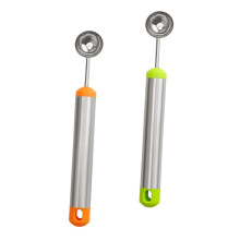 2pcs Stainless Steel Melon Baller and Ice Cream Scoop DualEnded Fruit Carving Tools for Kitchen