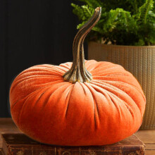 Zucche decorative in velluto, confezione da 6 – Decorazioni da tavola super morbide per l'autunno, il Ringraziamento e Halloween, centrotavola