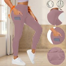 Naisten fleecevuoratut talvilegginsit taskuilla, vedenpitävät, korkeavyötäröiset, lämpöä säilyttävät housut juoksuun, vaellukseen