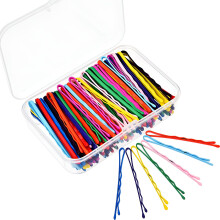 100 forcine per capelli, fermagli per acconciature con 1 scatola portaoggetti per ragazze e donne, 10 colori