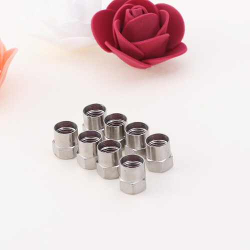 Wheel Nut Caps Silver for Motorcycle Tire Maintenance 20Pcs 2