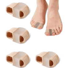 Bunion Toe Separators for Overlapping Toes Women Men, Gel Toe Spacers with 2 Loops for feet, Toe Straightener(2 Large, 2 Small)