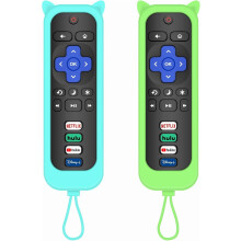 Conjunto de capas protetoras para controle remoto Roku TV compatível com TCL, Onn, Hisense e Philips (2 unidades)