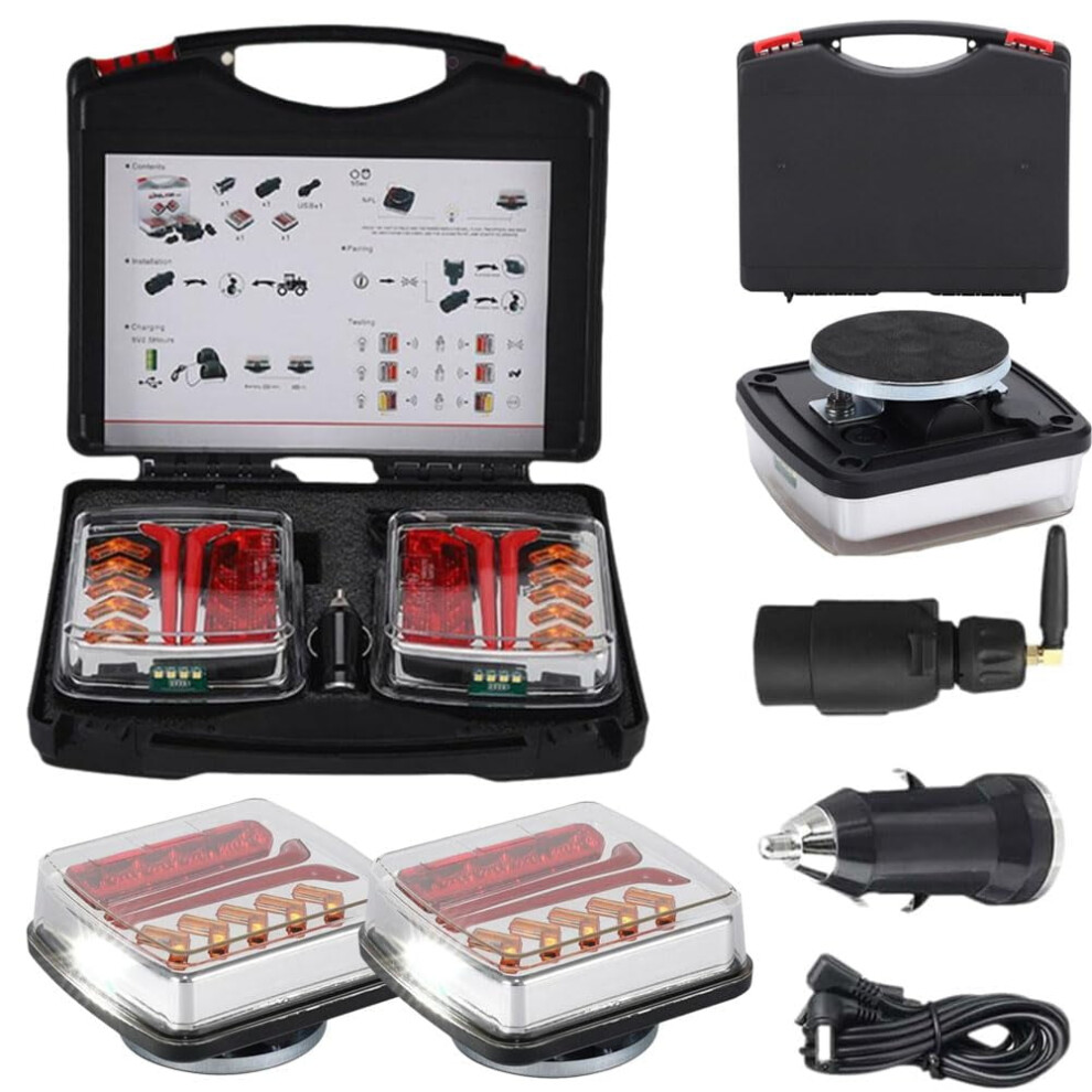 Wireless Trailer S, 2025 New Magnetic Wireless Tail S For Trailer, Portable Led Tow Tail S Kit For Trucks, Boat, Rv, Vehicle Light/Red 9499224843110