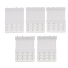 5Sets Bra Extender 4 Hook 3 Rows Womens Underwear Strap Clothing Accessories - White, as described