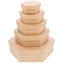 1 boîte cadeau hexagonale pour gâteaux, biscuits et bonbons, idéale pour la pâtisserie et le rangement.
