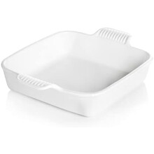 Plat à four carré en céramique 8x8 pouces avec poignées