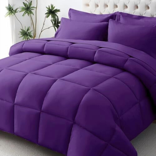Ensemble de couette Queen 7 pièces en microfibre, alternative au duvet