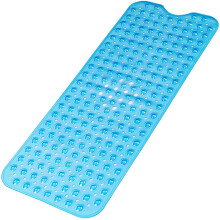 Alfombrilla antideslizante extralarga para bañera - 40x16 pulgadas. Alfombrilla lavable a máquina con ventosas y orificios de drenaje para el baño.