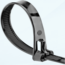 100 Pack Reusable Cable Ties Black 500mm7.6mm Heavy Duty Strong Nylon Large Zip Ties 20 inch Releasable Plastic Thick Tie Wraps