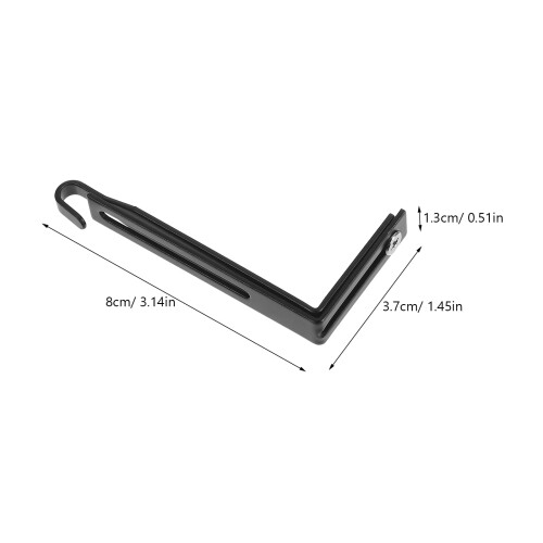 Black Iron Adjustable Door Hook Set of 8 1