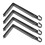 Black Iron Adjustable Door Hook Set of 8 5