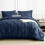 Σετ παπλωμάτων Queen Navy Blue Pintuck 7 τεμαχίων 8