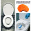Orange toalettsitsskydd för badrum, 2-pack 6