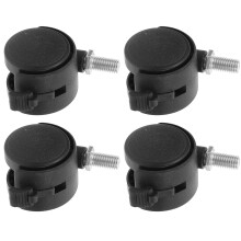 Lot de 4 roulettes robustes pour support de pot de fleurs, idéales pour les jardinières et les pots de fleurs de bureau.