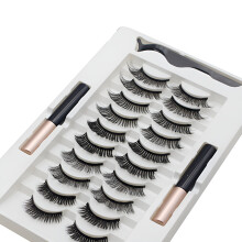 Magnetic 10 Pairs Eyelashes 3D Fluffy Eyelashes Soft Wispy DIY Eye Lashes