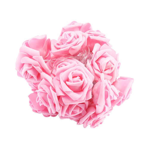 LED-rozenlichtslinger, roze, 3m20-LED, met stekker
