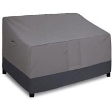 Vattentätt överdrag för 3-sits soffa, kraftigt överdrag för uteplatssoffa med ventilationsventil (200 x 90 x 84 cm, grå/mörkgrå)