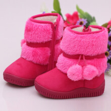 Shldybc Winter Snow Boots for Boy and Girl Outdoor Shoes Non Slip Booties with Side Zipper