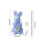 Flocked Bunny Ornament Blue Easter Tree Decor 3