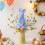 Easter Rabbit Ornament Flocked Soft Texture 7.9 inch Blue 4