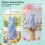 Easter Rabbit Ornament Flocked Soft Texture 7.9 inch Blue 6