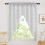 Perdele decorative semitransparente cu textură de in, 36x63 cm 1
