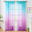 Perdele transparente din in artificial, model ombre, 137x213 cm, set de 2 1