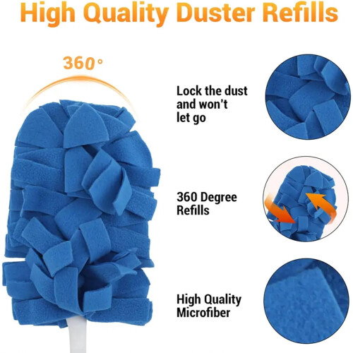 Reusable Chenille Microfiber Dust Duster Refills, 360 Electrostatic, Washable, Sustainable – 5-Piece Set 2