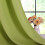 Cortinas blackout verde-claro com ilhós prateados, 86 x 152 cm (34 x 60 polegadas). 4