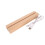Lámpara de noche LED con base rectangular, pedestal de madera con cristal sintético e iluminación LED y carga USB. 4