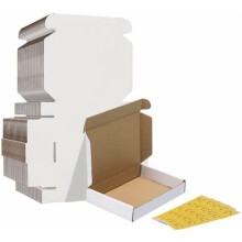 6x4x1 Shipping Boxes Set of 30, White Corrugated Cardboard Mailer Box for Packing Small Business