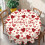 Rund dug til Valentinsdag, 70 tommer, polyester med hjerteprint 3