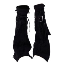 Návleky na nohy Menolana Y2K Gothic Chunky Návleky na nohy Grunge Návleky na nohy Ponožky do baru Černé