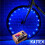 Éclairage LED pour rayons de roue de vélo (1 roue), bleu 1