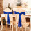 Nœud papillon élastique bleu pour chaise de Noël - Décoration de dossier 4