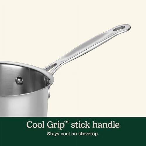 Casserole en acier inoxydable de 1,5 L avec couvercle 2