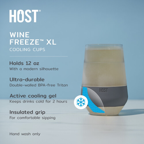 Host Freeze XL Weingläser, Isolierbecher, 355 ml, 2er-Set, Grau 1