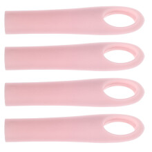 4 stuks roze bezemsteelgrepen, gemaakt van stevig materiaal en eenvoudig te installeren, voor thuisgebruik.
