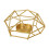 Castiçal hexagonal de ferro – Preto ou dourado, 1 unidade 1