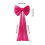 Oversized Hanging Bow Decor – Purple Nylon Spandex, 3