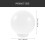 Abat-jour globe en acrylique blanc 20 cm 2