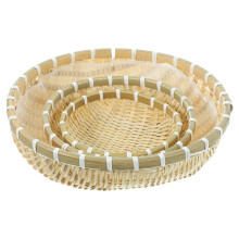 Ensemble de 3 paniers de rangement tressés en bambou