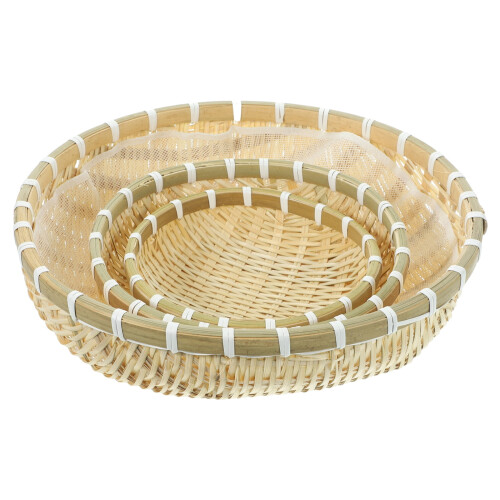 Ensemble de 3 paniers de rangement tressés en bambou