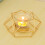 Castiçal hexagonal de ferro – Preto ou dourado, 1 unidade 2