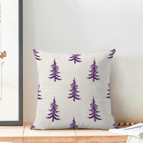 Capas de Almofada de Natal 45x45cm, Conjunto de 2, Árvore Vermelha e Cinza 1